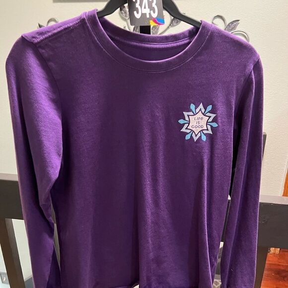 EUC Life is Good Purple Graphic Tee Size Small #343 - Picture 1 of 6